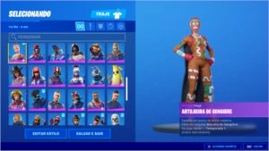 Conta no Fortnite 67 skins, passe season 3 e SV 99