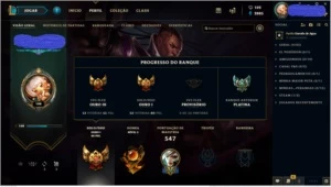Conta no lol Ouro 1 com 190skins e todos os champs - League of Legends