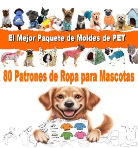 80 Moldes Ropa Mascotas Perros y Gatos + Modelado Quirúrgico - Outros