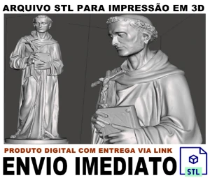 STL Para Impressão 3D - Frade Francisco de Assis