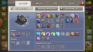 CONTA CV 9 SEMIFULL CLASH OF CLANS + TROCA DE NOME GRÁTIS
