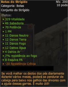 bota do strígido (spiritia) - Dofus