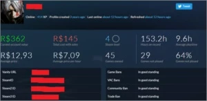 Conta Steam com 34 jogos