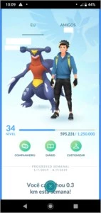 Conta Pokémon Go LVL 34 Time Azul - Pokemon GO