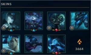 Conta LOL - Season 3- PLAT IV - 101 Skins - 143 Champs - League of Legends
