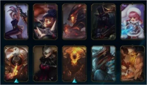 conta lol e valorant, muitas skins em ambos jogos - League of Legends