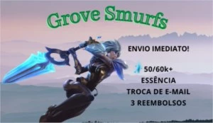 CONTA SMURF UNRANKED ATÉ 60.000 DE ESSÊNCIAS AZUIS - League of Legends LOL
