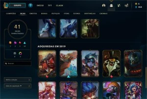 CONTA PLATINA com riven prestígio e miss vingadora - League of Legends LOL