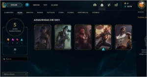 Conta smurf lvl 21, 5 skins - League of Legends LOL