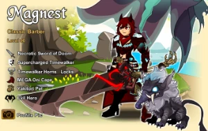 Conta AQW - ANTIGA - Adventure Quest Worlds - MAGNEST