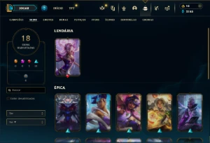 Prata 2 com 45 Champs e 18 Skins ( MAIN SUP ) - League of Legends LOL