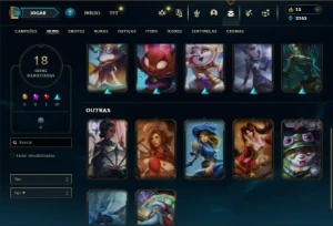 Prata 2 com 45 Champs e 18 Skins ( MAIN SUP ) - League of Legends LOL