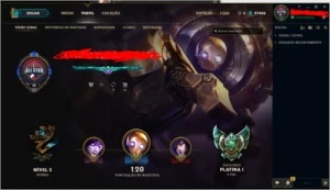 Conta LOL Platina 1 - 77 champs - League of Legends