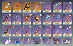 Conta Genshin Impact 16 char 5* e 4 armas 5*