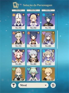 Conta Genshin Impact 16 char 5* e 4 armas 5*