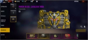 Conta de Free fire, nível 68 com muitas skins.