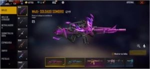 Conta de Free fire, nível 68 com muitas skins.