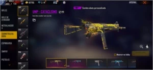Conta de Free fire, nível 68 com muitas skins.