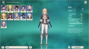 CONTA AR 10 COM JEAN E LIVRO 5* - Genshin Impact
