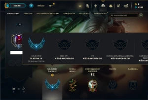 Conta platina 4 com 27 Champs e 4 Skins + 4 Fragmentos - League of Legends LOL