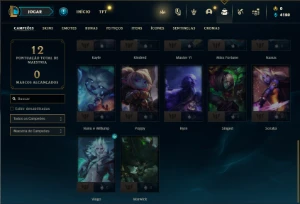 Conta platina 4 com 27 Champs e 4 Skins + 4 Fragmentos - League of Legends LOL