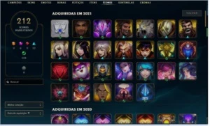 Conta do lol cheio de skin - League of Legends