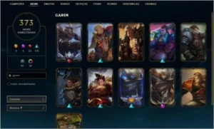 Conta do lol cheio de skin - League of Legends