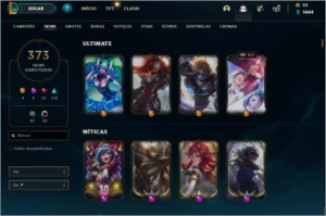 Conta do lol cheio de skin - League of Legends