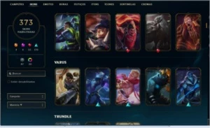 Conta do lol cheio de skin - League of Legends
