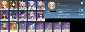 Conta reroll com Tighnari e Caminho do caçador - Genshin Impact