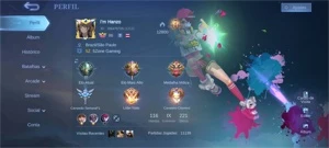 CONTA ML TOP 221 SKINS - Mobile Legends