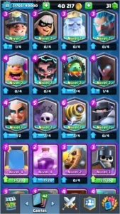 Liga 1 14 lendarias 13 nivel 2 - Clash Royale