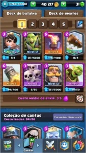 Liga 1 14 lendarias 13 nivel 2 - Clash Royale