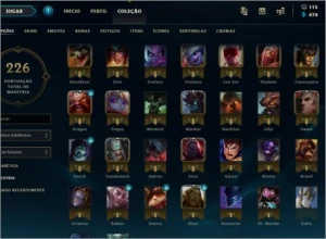 Conta Desafiante 71 Champions 25 skins - League of Legends LOL