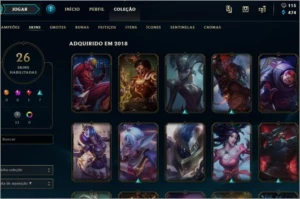 Conta Desafiante 71 Champions 25 skins - League of Legends LOL