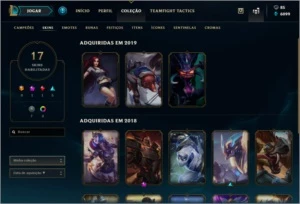 CONTA PRATA 4,  17 SKINS,  45 CHAMPS! - League of Legends LOL