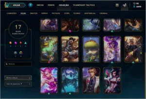 CONTA PRATA 4,  17 SKINS,  45 CHAMPS! - League of Legends LOL
