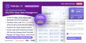 TokenLite – Painel de gerenciamento de venda de tokens