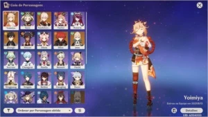Conta ar 52 Kazuha, Yoimiya, Diluc c1, jean. Armas 5: Falcão - Genshin Impact