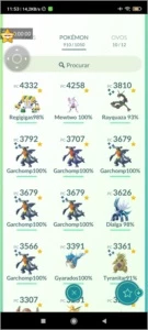 Conta Pokémon Go 774 shinys vários pokémons raros.