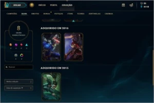 Conta League of Legends - Flex Gold V - Unrank Solo LOL