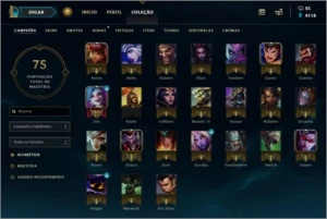 Conta League of Legends - Flex Gold V - Unrank Solo LOL