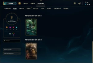 Conta League of Legends - Flex Gold V - Unrank Solo LOL