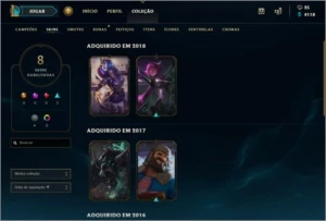 Conta League of Legends - Flex Gold V - Unrank Solo LOL
