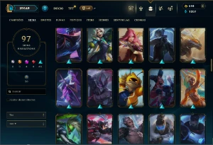 Unranked com 150 Champs e 97 Skins ( MID / JG / TOP ) - League of Legends LOL