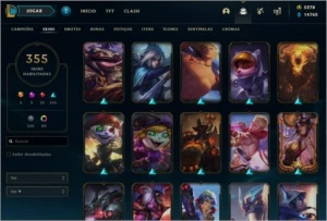 355 Skins - 5278 De RP - Platina 2 - League of Legends LOL