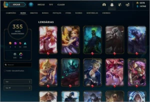 355 Skins - 5278 De RP - Platina 2 - League of Legends LOL