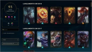 Conta League Of Legends +90 Skins barata LOL