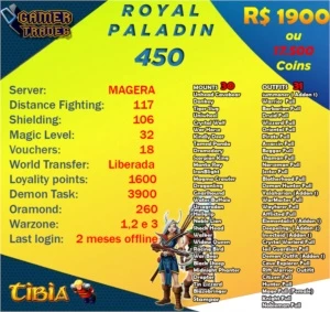 ROYAL PALADIN LEVEL 450 - MAGERA - Tibia
