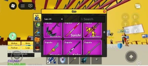 conta rara blox fruits bem antiga com várias e várias coisas - Roblox